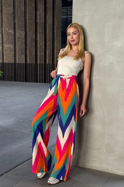 bacc Mix Buy Tie-Up Loose Cut Palazzo Summer Trousers
