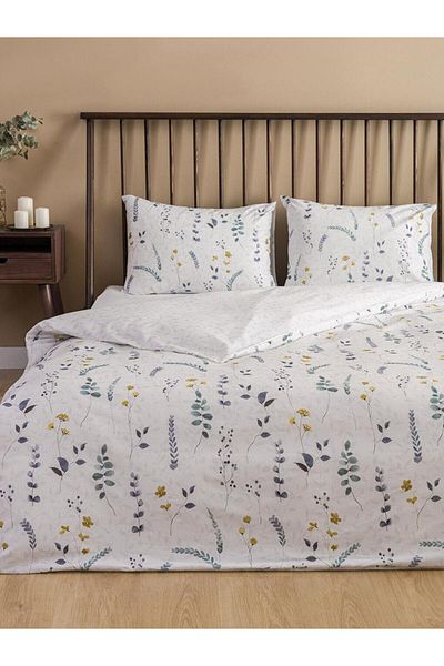 LC Waikiki طقم غطاء لحاف مزدوج منقوش بالزهور من رانفورس (W3)