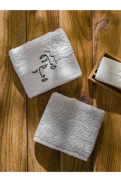 LC Waikiki Embroidered Hand Towel 2 Piece 30X50 cm (W3)