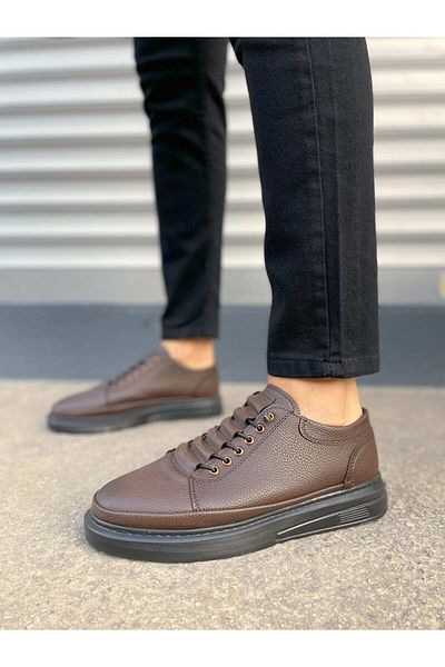 Joy Ayakkabı Jy0535 prime lace-up leather men's daily sneaker shoes cst - brown