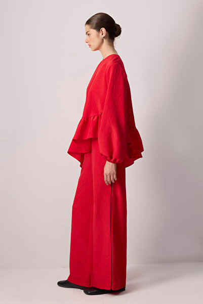 Touché Privé KONTRAST BİYELİ KUPRA PANTOLON