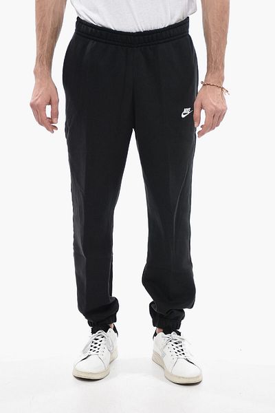 Nike Fleeced-Cotton Blend Joggers With Embroidered Logo