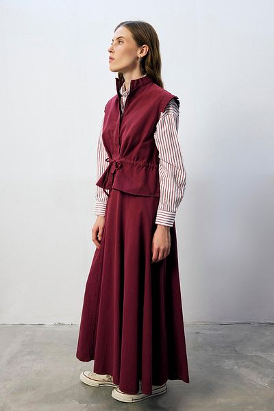Touché Privé 100% Cotton Vest Skirt Suit