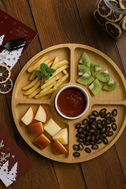 PAZARAKOŞ 5 Compartment Bamboo Presentation Snack Bowl - Buy 5 and Send 1 as ...