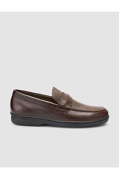 Cabani 100% Genuine Leather Dark Brown Flat Men's Loafer