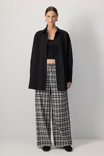 Touché Privé Plaid Pants with Elastic Waist