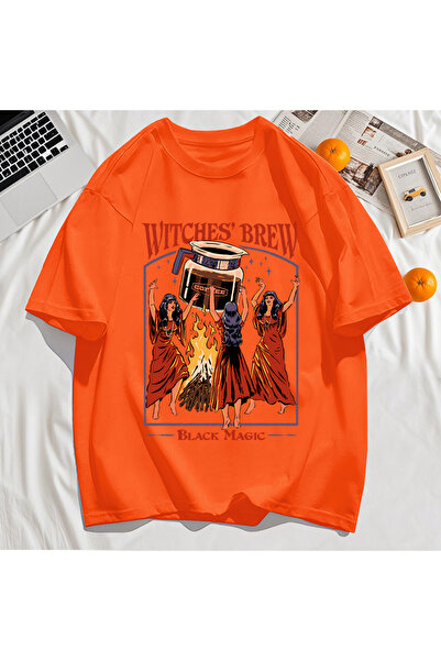 StartMore Y2K Vintage T-Shirt Tee Witches Brew Black Magic Print