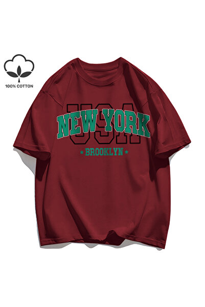 StartMore تي شيرت Y2k Vintage تي شيرت مطبوع عليه New York Brookl Yn