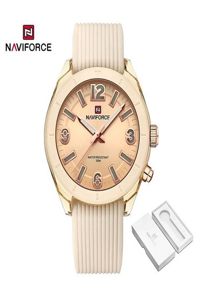 Naviforce Naviforce is an attractive watch with multiple shapes and a silicone strap. Shine on your wrist and attract those around you.