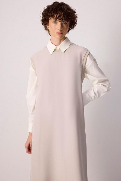 Touché Privé Crepe Gilet with Crew Neck