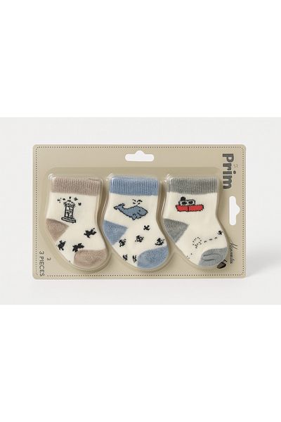 Baby Fou Cotton 0-6 Months Newborn Baby 3-Piece Baby Socks
