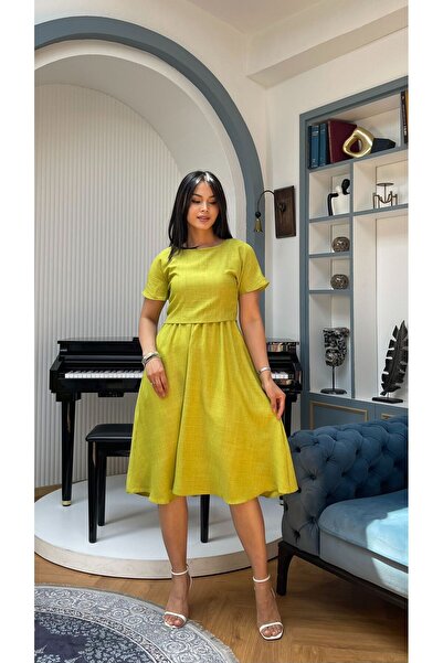 Nida Boutique Φόρεμα με κοντό μανίκι με επένδυση με τσέπες σε εμφάνιση δύο τεμαχίων