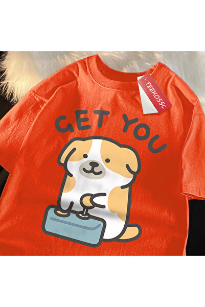 StartMore تي شيرت Y2k Vintage Tee Buyer Baby Fun Dog Print