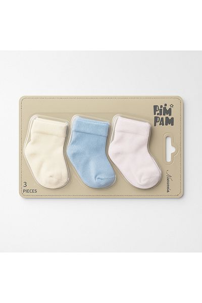 Baby Fou Cotton 0-6 Months Newborn Baby 3-Piece Baby Socks