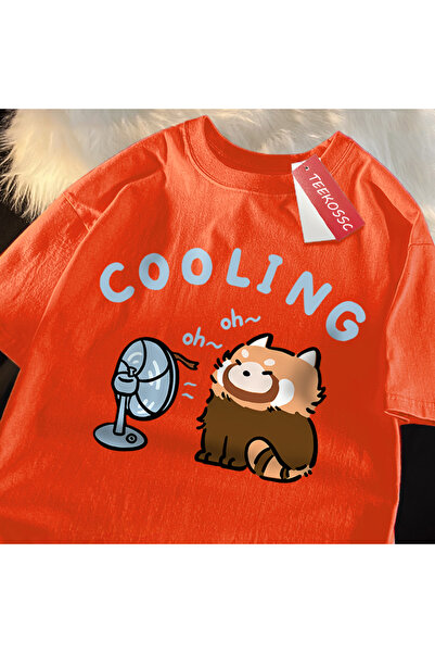 StartMore تي شيرت Y2k Vintage تي شيرت مرح من نوع Raccoon Blowing a Fan