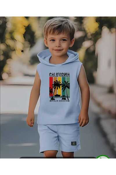 VESTIR BIEN Comfortable Children's California Printed Strap Hooded Bottom Top...