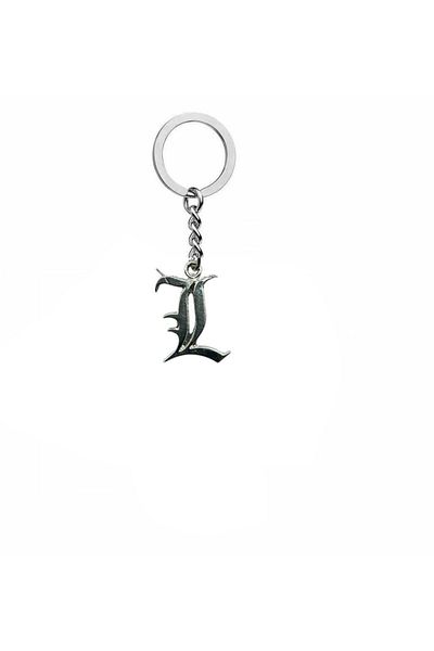 Herşey Nota Santalio Death Note Unisex Keychain with Letter "L" Figure – Representative of Intelligence and Silent Power