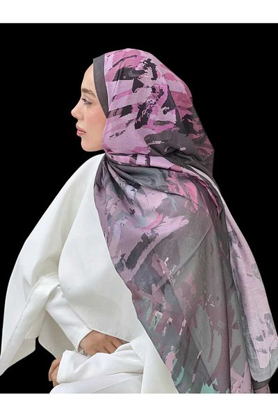 Freeista Light Brown Ocean Patterned Shawl 2507132034