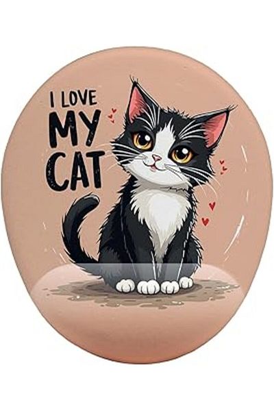 Mu Art Ahşap I Love My Cat Mouse Pad