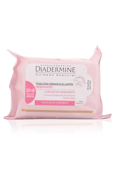 Diadermine Make-up-entferner-tücher Spenden Feuchtigkeit Für Trockene, Empfindliche Haut, 25 Stk