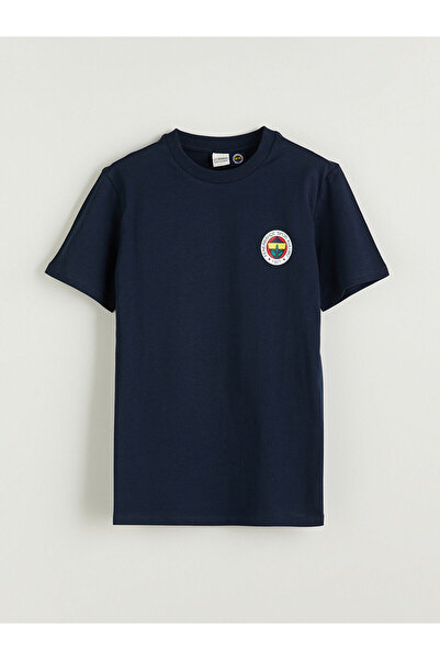 LC Waikiki Jungen-T-Shirt mit Rundhalsausschnitt und Fenerbahçe-Aufdruck