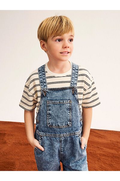 LC Waikiki Crew Neck Striped Boy T-Shirt