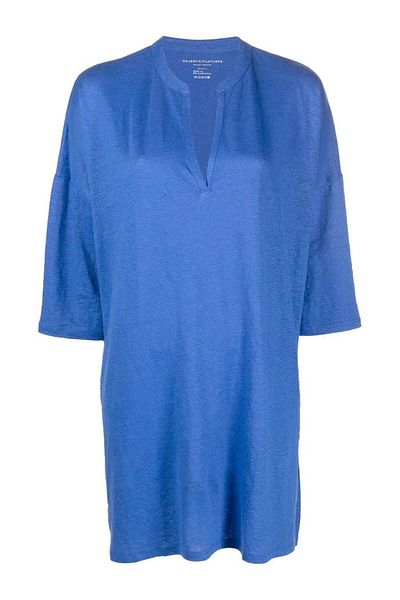 Majestic Filatures Rochie-tunică Majestic Filatures cu mâneci 3/4 din amestec de in