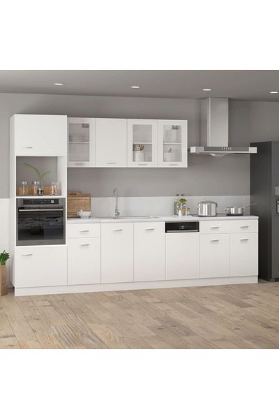 vidaxl Drawer Bottom Cabinet Lyon White 80x46x81.5 cm Engineered Wood