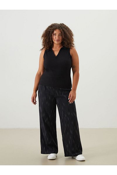 LC Waikiki Black Polo Neck Women's Tank Top