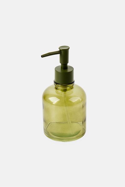 Muy Mucho Glass Soap Dispenser, Light Brown
