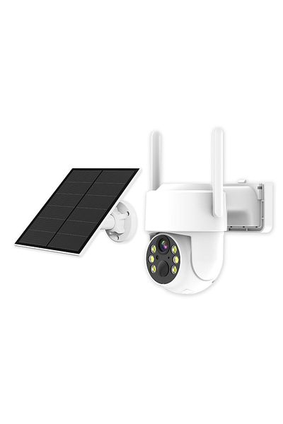 zyteq Outdoor Wi-Fi Camera, Solar, 1080P, Night Vision, Motion Alert, IP65, 8000mAh, SD/Cloud