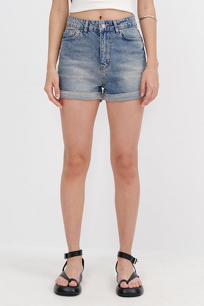 Addax Folded Leg Denim Shorts Ş8000-Pnr