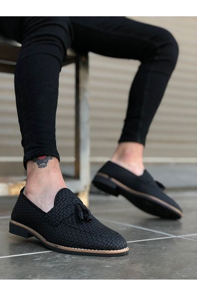 dehaine Men's Loafers, Black