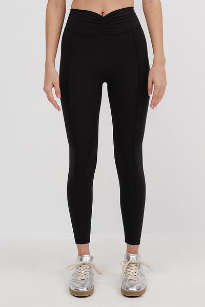 Addax Front Gathered Leggings Tyt0094