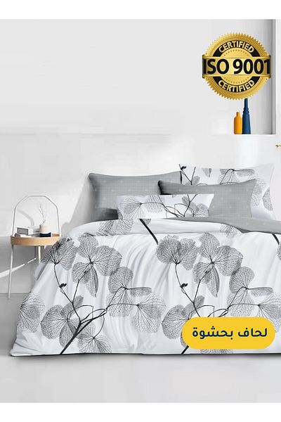 Master Home Textile Microfiber Printed Comforter Sets, Fits 120 x 200 cm Size Bed, 4 Pcs Single Size