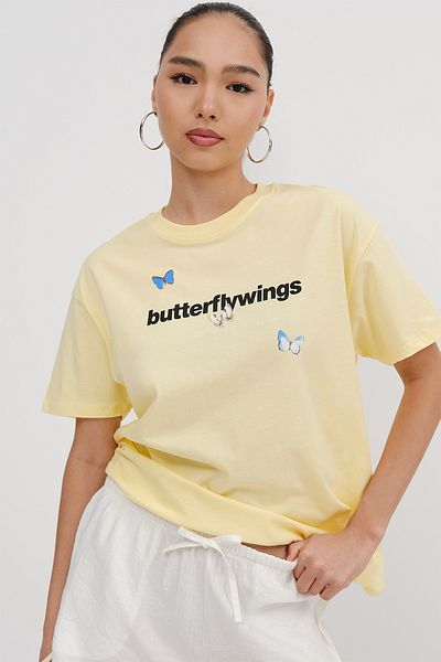 Addax Butterfly Printed T-Shirt P10468
