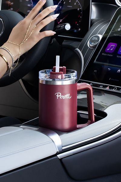 Perotti 17236-1 Colte V2 Stainless Steel Sportsman Thermos Cup Flask Red 1.2 Lt