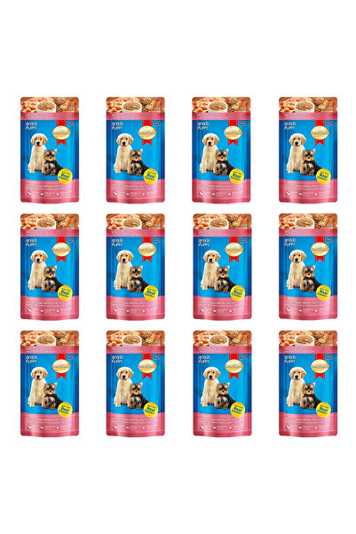 SmartHeart Wet Dog Food Puppy Chicken Flavor Chunk in Gravy 130 g x 12