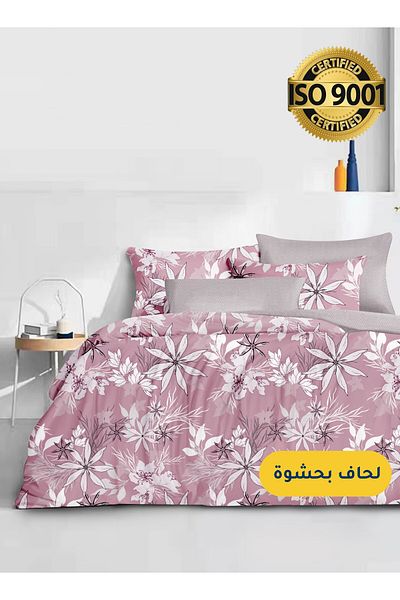 Master Home Textile Microfiber Printed Comforter Sets, Fits 200 x 200 cm Double Size Bed, 8 Pcs King Size