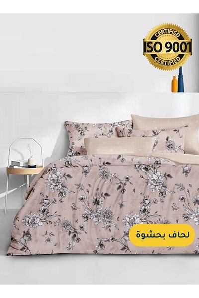 Master Home Textile Microfiber Printed Comforter Sets, Fits 200 x 200 cm Double Size Bed, 8 Pcs King Size