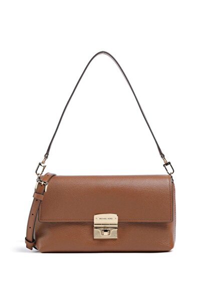 Michael Kors Women's Leather Metal Buckle Closure Adjustable Strap Brown Shou...