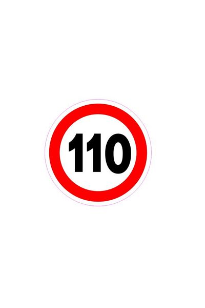 ideal STORE IdealSTORE reflective speed limit sticker 110 Km/h