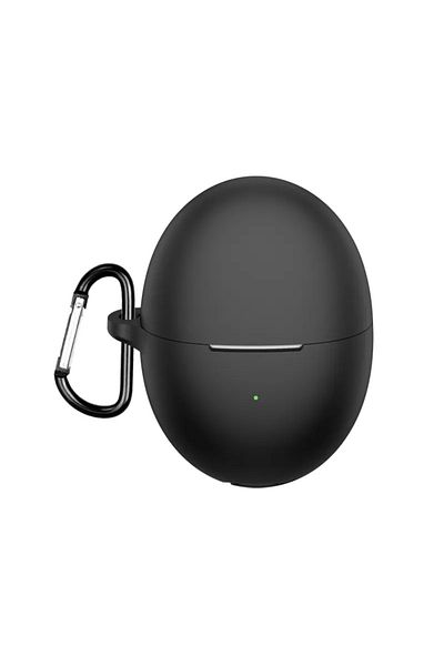 THD Case compatible with Huawei FreeBuds 6 wireless headphones, black color with hook