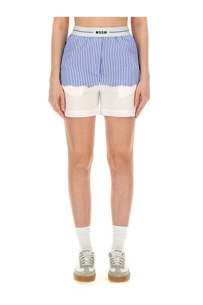 MSGM Pantaloni scurți cu bandă cu logo