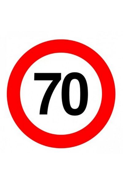 ideal STORE IdealSTORE reflective speed limit sticker 70 Km/h