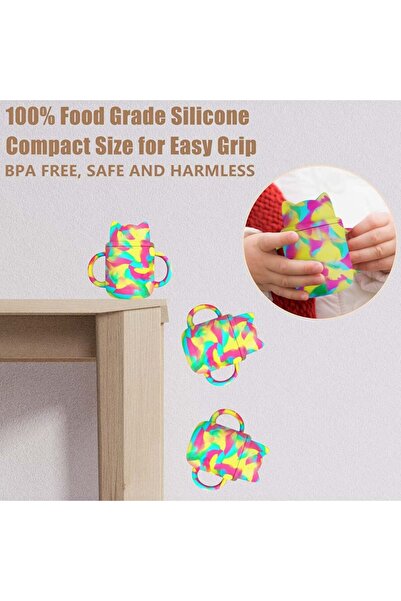 Lyasil Set of 4 LYASIL baby cups, silicone, multicolor, 230 ml