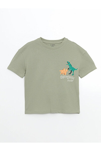 LC Waikiki Alita City Lcw Kids Green Printed Loose & Baggy Short Sleeve Boys'...