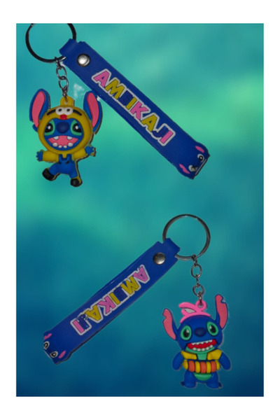 ibis oyuncak مجموعة مفاتيح ستيتش (أزرق) مكونة من قطعتين