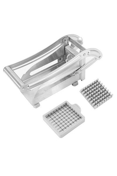 Generic Potato Slicer French Fry Cutter Silver