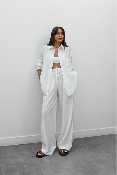 Havoş White Zano Shirt Pants Set